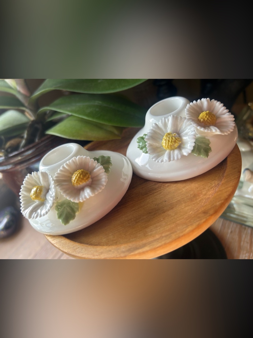 Vintage Daisy Candle Holder Made In Japan